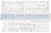 2013 Top Global CPG Companies - Hunt Executive Searchhuntsearch.com/assets/pdf/TOP 100 GLOBAL CPG .pdf · HUNT EXECUTIVE SEARCH PROCTER & GAMBLE UNILEVER ESTEE LAUDER ... InC. is