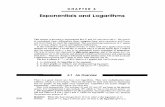 Exponentials and Logarithms · PDF file6 Exponentials and Logarithms Base Change Bases other than 10 and exponents other than 1,2,3, . . . are needed for applications. The population