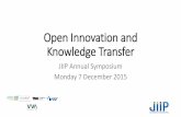 Open Innovation and Knowledge Transfer - jiip.eu. Luca Remotti Open... · The OI/KT Study •The Study on Knowledge Transfer and Open Innovation (2014-2017) •Objective •Consolidate