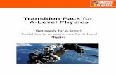 Transition Pack for A-Level Physics - St Neots Sixth Form Level Physics.pdf · Transition Pack for A-Level Physics ... booklet. You may also want to ... rather they provide an insight