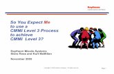 So You Expect Me to use a CMMI Level 3 Process to achieve ... · PDF fileAppraisal Training Preparing for our CMMI assessment ... primarily to remove barriers ... Develop meaningful