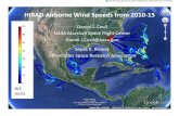 HIRAD Airborne Wind Speeds from 2010-15 - ntrs.nasa.gov · PDF fileHIRAD Airborne Wind Speeds from 2010-15 Daniel J. Cecil NASA Marshall Space Flight Center Daniel.J.Cecil@nasa.gov