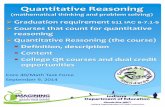Quantitative Reasoning - Indiana · PDF filein final conclusions is limited by the accuracy ... Physics B, AP Physics C, AP ... Shared course materials from Ivy Tech, USI and ISU quantitative