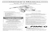 Owner's Manual - The Best Built Sprayers In - Fimco IndustriesFM831).pdf · Warranty/Parts/Service For home usage, products are warranted for one year from date of purchase against