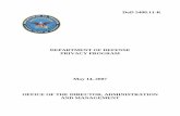 DEPARTMENT OF DEFENSE PRIVACY  · PDF fileDEPARTMENT OF DEFENSE PRIVACY PROGRAM May 14, ... 2007 3 This Regulation is ... Office of Management and Budget Circular No