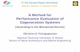 A Method for Performance Evaluation of Cogeneration · PDF fileA Method for. Performance Evaluation of. Cogeneration Systems ... Important questions to be answered: ... condensing-extraction