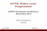edTPA: Rubric Level Progressions - · PDF fileedTPA - a Summative Assessment of Teaching Practice • Common Architecture across 27 fields • Subject Specific “Learning Segment”