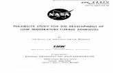 FEASIBILITY STUDY FOR THE DEVELOPMENT OF LOW  · PDF filefeasibility study for the development of low temperature curing adhesives by ... in the hot air oven