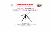 SIXTH GRADE -   · PDF fileUNIVERSE CYCLE OVERVIEW OF SIXTH GRADE UNIVERSE ... Latitude is given to the left ... that has lots of water,