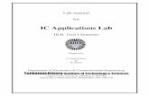 IC Applications Lab -   · PDF fileIC Applications Lab Manual - 5 - Exp. No. 1 Date: APPLICATION OF OP-AMP (Adder, Substractor, Comparator, Integrator, Differentiator)