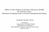 The effect of a Patient Activation Measure (PAM)-driven ...hpr.weill.cornell.edu/divisions/biostatistics/pdf/Gerber-Research... · Effect of the Patient Activation Measure (PAM) ...