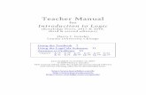 Teacher Manual - Gensler's Home · PDF fileTeacher Manual for Introduction to Logic (Routledge Press, 2017 & 2010, third & second editions) Harry J. Gensler Loyola University Chicago