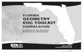 FLORIDA GEOMETRY EOC TOOLKIT - Collier County · PDF fileFLORIDA GEOMETRY EOC TOOLKIT ... Activity 3:12 The Bigger Quadrilateral Puzzle ... of a Circle Daily Warm-Up 166 Chord and