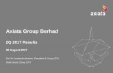 Axiata Group Berhadaxiata.listedcompany.com/misc/Axiata_Presentation_2Q17.pdf · Axiata Group Berhad 2Q 2017 Results 30 August 2017 Tan Sri Jamaludin Ibrahim, President & Group CEO