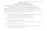 CHAPTER 7: Systems and Inequalities - · PDF file(Exercises for Chapter 7: Systems and Inequalities) E.7.3. SECTION 7.4: PARTIAL FRACTIONS 1) Write the PFD (Partial Fraction Decomposition)