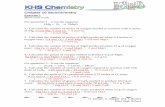 Chapter 10 Stoichiometry - Klein Independent · PDF fileChapter 10 Stoichiometry H. Cannon, C. Clapper and T. Guillot Klein High School Exercise 1. Show your work. For questions 1