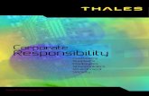 Corporate Responsibility - Thales Group · PDF fileStrengthening organisations and internal procedures 19 ... strategy of corporate responsibility as a factor in the company’s ...