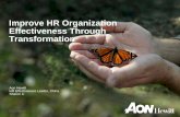 Improve HR Organization Effectiveness Through Transformation HR Organization Effectivene… · Aon Hewitt HR Effectiveness Leader, China Sharon Li Improve HR Organization Effectiveness