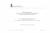 Globalisation: the role of institution-building in the ... · PDF fileSt[Germany-Version Final- Germany-260803.doc] Page 1 of 31 Globalisation: the role of institution-building in