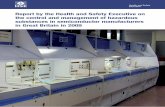 Report by the Health and Safety Executive on the control ... · PDF filehazardous substances in semiconductor manufacturers in ... The inspection report2 made a ... hazardous substances
