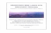 Cleanup Guidance: Abandoned Mine Lands Site Discovery Process · PDF fileABANDONED MINE LANDS SITE DISCOVERY PROCESS Prepared for: U.S. Environmental Protection Agency, Region 9 Prepared