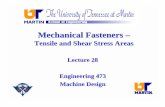 Mechanical Fasteners - LHE theory.pdf · Mechanical Fasteners ... designate bolt and screw thread requirements on a drawing or ... designed to have the bolt fail before the threads