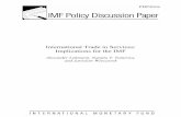 International Trade in Services: Implications for the · PDF fileInternational Trade in Services: Implications for the IMF ... need for coherence with other international institutions,