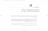 The Organization in Its Environment - SAGE · PDF fileThe Organization in Its Environment ... are situated in an environment, be that, for example, business, ... department with a