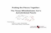 Putting the Pieces Together: The Texas Whistleblower Act’s ... · PDF filePutting the Pieces Together: The Texas Whistleblower Act’s Jurisdictional Puzzle Presented by: Carlos