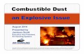 Combustible Dust an Explosive Issue - Air · PDF fileCombustible Dust an Explosive Issue ... Feb 2011 - Combustible Dust Exposure Leads to Georgia Company's Fine - $55,250 - OSHA has