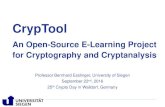CrypTool · PDF fileProf. Bernhard Esslinger: “CrypTool – E-Learning Project for Cryptography and Cryptanalysis” GI Crypto Day * Walldorf, SAP * Sep 22nd, 2016