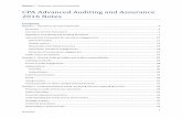 CPA Advanced Auditing and Assurance 2016 Notes · PDF fileCPA Advanced Auditing and Assurance 2016 Notes Contents Module 1 ... Module 2 - General audit principles and auditor responsibilities