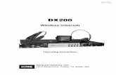 DX200 - Maintenance et conseils - AUDIO · PDF file1 The DX200 provides private, secure communication. Each base station can have up to a total of fifteen BP200 Beltpacs and/or WH200