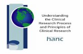 Understanding the Clinical Research Process and · PDF fileUnderstanding the Clinical Research Process and Principles of Clinical ... • Prevention technologies ... Scientific Priorities