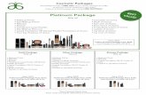 Cosmetic Packages - · PDF fileCosmetic Packages All packages include a FREE GIFT of your choice valued at up to $67, ... • Liquid Foundation OR CC Cream of choice • Blush of choice