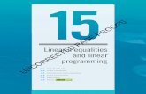 PAGE PROOFS Linear inequalities programming and linear · PDF fileLinear inequalities To begin our work in linear programming, we fi rst have to develop some skills with linear inequalities.