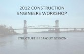 2012 CONSTRUCTION ENGINEERS WORKSHOP - NCDOT Design... · Elastomeric Bearings •Most common type of bearings •Simple construction •Only need to have a Type 3 certification and