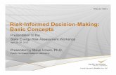 Risk-Informed Decision-Making: Basic Concepts - · PDF fileRisk-Informed Decision-Making: Basic Concepts ... P1: Annual Frequency P2: Probability (Yes) ... UK Health and Safety Executive