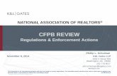 CFPB REVIEW - narfocus.comnarfocus.com/billdatabase/clientfiles/172/13/2167.pdf · CFPB REVIEW Regulations ... 2010 HUD implements brand new GFE and HUD-1 4. ... Allegation: PMI companies