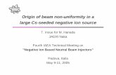 Origin of beam non-uniformity in a large Cs-seeded ... · PDF fileOrigin of beam non-uniformity in a large Cs-seeded negative ion source T. Inoue for M. Hanada ... Beam intensity Jis