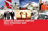 Qantas Strategy Day Presentation · PDF fileSustainability and risk management ... As at August 2011 5. Anti-Trust Immunity 6. Joint Business Agreement 7. Joint Service Agreement 8.