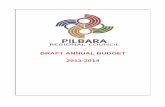 DRAFT ANNUAL BUDGET - Pilbara Regional · PDF file· Budget Statement of Financial Activity 10 · Budget Rate Setting Statement 11 ... · Coastal Access Management Strategy · Regional