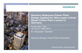 Siemens Reference Power Plant Design Applied for Ultra ... PRSTN_Thermal April2012... · Turbine Hard Coal Fired Steam Power Plant • Coal: LHV 25 MJ/kg • 800 MWe gross, 50 Hz