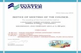 NOTICE OF MEETING OF THE COUNCIL - Riverina … February 2015 . NOTICE OF MEETING OF THE COUNCIL . The meeting of the Council will be held at . LOCKHART SHIRE COUNCIL OFFICES . …