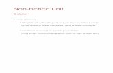 Non-Fiction Unit - wtps.org · PDF fileNon-Fiction Unit Grade 4 5 weeks of lessons ... overview- e.g., of non-fiction text Independent/ Teacher Circulates Relate to genre overview-