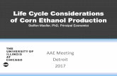 Life Cycle Considerations of Corn Ethanol Production Cycle Considerations of Corn Ethanol Production Steffen Mueller, ... process is merely a transfer of mechanical and chemical ...
