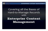 Covering all the Bases of HardHard toto Manage · PDF file · 2012-11-09Covering all the Bases of ... “OnBase processes related documents in sync with line‐of ... Taxonomy / Classification