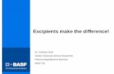 Excipients make the difference! - IPEC Europeipec-europe.org/UPLOADS/Excipients_make_the_differe… ·  · 2015-07-02excipient! 29.04.2009 Excipients ... coating process Good stability