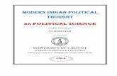 MODERN INDIAN POLITICAL THOUGHT - University of · PDF fileSince the middle of the 19th century the mind and ... Hinduism in all its comprehensiveness was started by Swami Vivekananda,