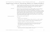 Applying Critical Thinking Skills in Child Welfaremuskie.usm.maine.edu/helpkids/SupervisionProject/NY (PDF 02... · APPLYING CRITICAL THINKING SKILLS - CAPITAL REGION CURRICULUM AM